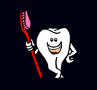Dibujo Muela y cepillo de dientes pintado por Viry_TT