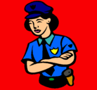 Dibujo Mujer policía pintado por smuel