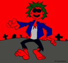 Dibujo Zombie pintado por drogadito
