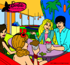 Dibujo Barbie y sus amigos en la heladería pintado por nuherver99