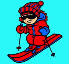 Dibujo Niño esquiando pintado por cradlee