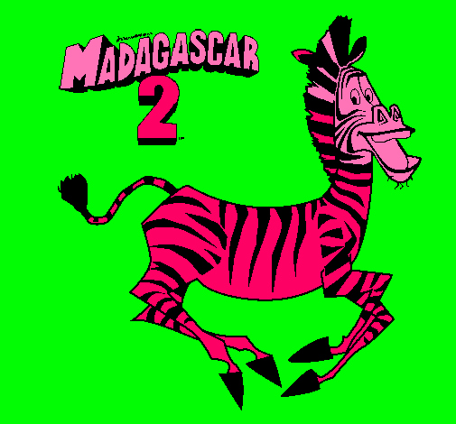 Dibujo Madagascar 2 Marty pintado por kamiih