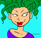 Dibujo Mujer medusa pintado por avatar