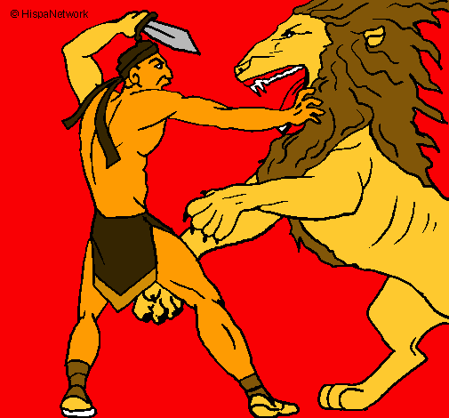 Gladiador contra león