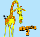 Dibujo Madagascar 2 Melman pintado por kendra