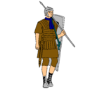 Dibujo Soldado romano pintado por LINA310