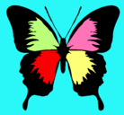 Dibujo Mariposa con alas negras pintado por gcabob