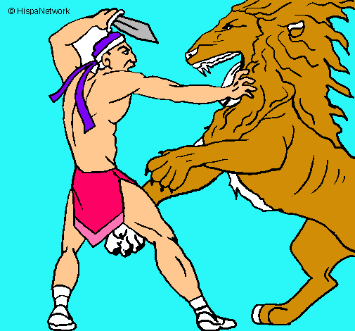 Gladiador contra león