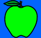 Dibujo manzana pintado por caro1246