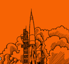 Dibujo Lanzamiento cohete pintado por nnnnn
