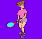 Dibujo Chica tenista pintado por kuroki