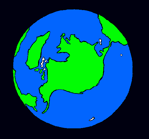 Dibujo Planeta Tierra pintado por emicaqui