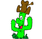 Dibujo Cactus con sombrero pintado por deiby