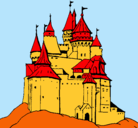 Dibujo Castillo medieval pintado por torcou
