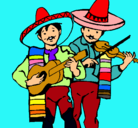 Dibujo Mariachis pintado por gcabob