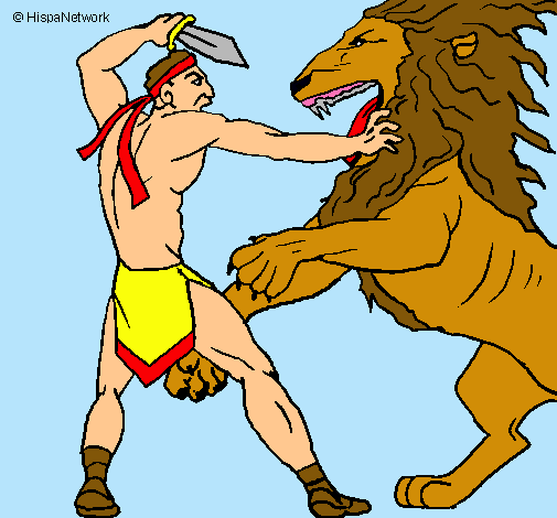 Gladiador contra león