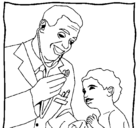 Dibujo Médico con el estetoscopio pintado por sosar