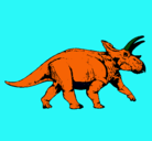 Dibujo Triceratops pintado por jjusgscc