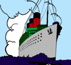 Dibujo Barco de vapor pintado por barco