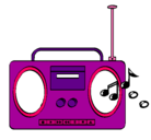 Dibujo Radio cassette 2 pintado por myley