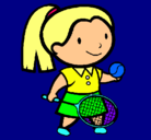 Dibujo Chica tenista pintado por beti