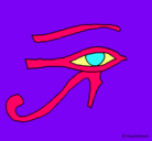 Dibujo Ojo Horus pintado por kellybonita