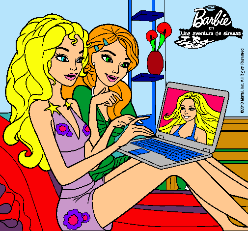 Barbie chateando