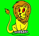 Dibujo León pintado por emicaqui