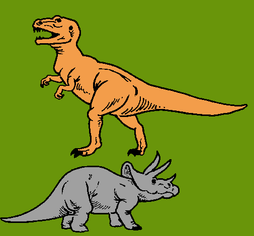 Triceratops y tiranosaurios rex