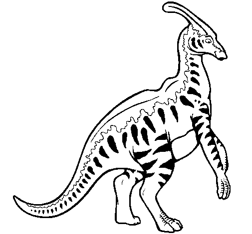 Parasaurolofus con rayas