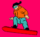 Dibujo Snowboard pintado por jeri