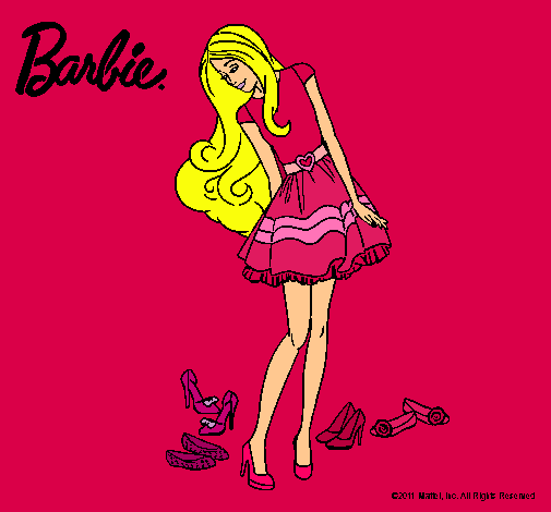 Barbie y su colección de zapatos