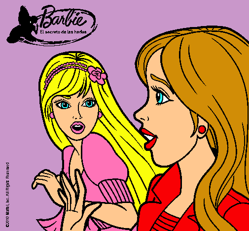 Dibujo Barbie sorprendida pintado por adrrea
