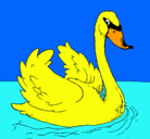 Dibujo Cisne en el agua pintado por clasalmel