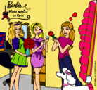 Dibujo Barbie de compras con sus amigas pintado por llukeisi