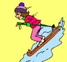 Dibujo Esquiadora pintado por madelei
