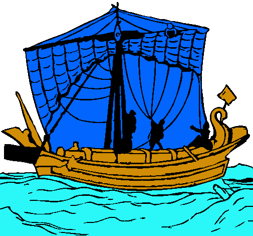 Dibujo Barco romano pintado por juanda