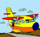 Dibujo Avión despegando pintado por xavi-7