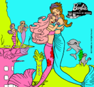 Dibujo Barbie sirena y la reina sirena pintado por mariajos