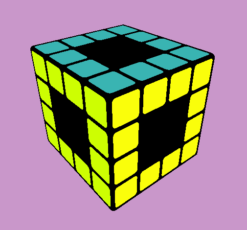 Dibujo Cubo de Rubik pintado por anabele