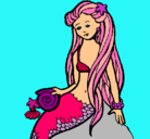 Dibujo Sirena con caracola pintado por nirma23