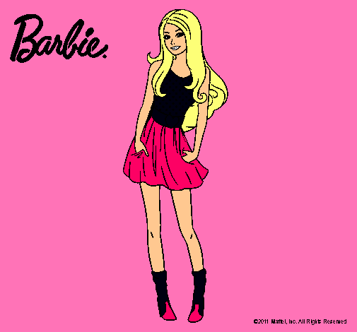 Dibujo Barbie veraniega pintado por anabele