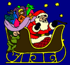 Dibujo Papa Noel en su trineo pintado por egrhjtyuvik