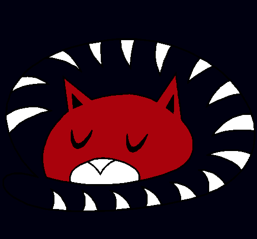 Dibujo Gato durmiendo pintado por johaniris