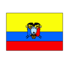 Dibujo Ecuador pintado por banderita