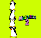 Dibujo Madagascar 2 Pingüinos pintado por coquita