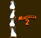 Dibujo Madagascar 2 Pingüinos pintado por toti