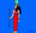 Dibujo Hathor pintado por tintin