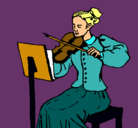 Dibujo Dama violinista pintado por lauritatara