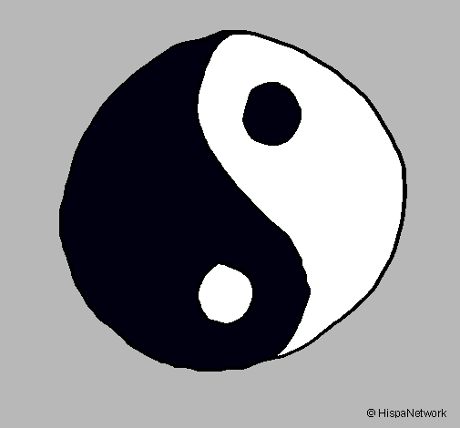 Dibujo Yin yang pintado por vanezza